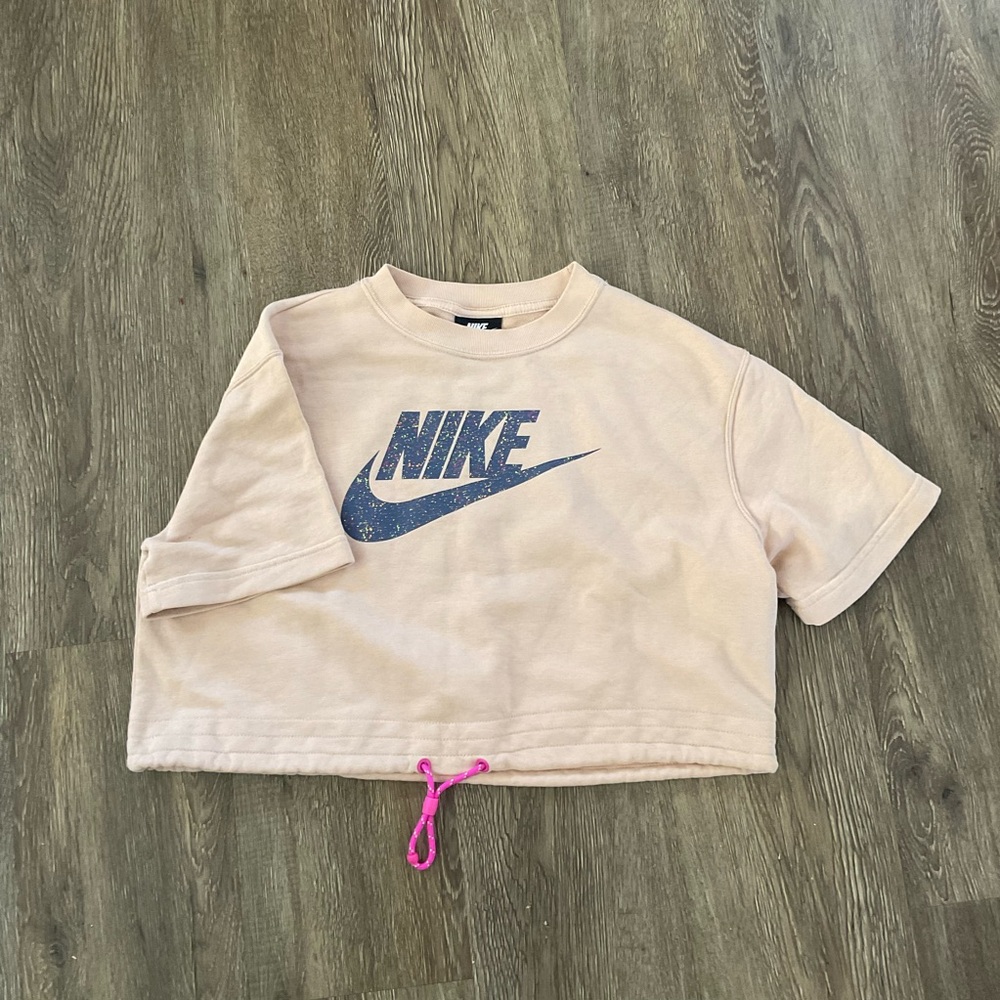 Nike Tan Crop Top Sweatshirt